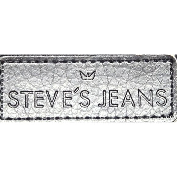 Steve’s Jeans Women’s Navy/White Top L Minimalist Chic Monochrome Patterncore - Picture 4 of 13